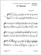 Nocturne N° 13 Opus 119 - FAURÉ - Partition - Piano